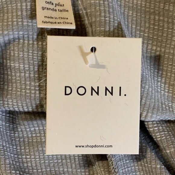 Donni Women's Sandwash Ribbed Cardigan Tight-Knit Duster One‎ SIze NWT - Picture 7 of 14